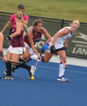Hannah Millen breaks through the Longwood defense